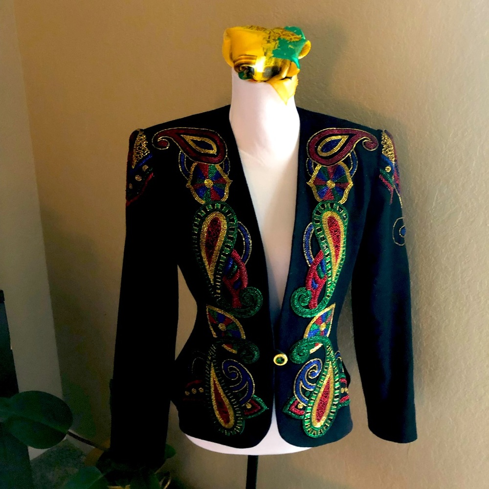 Beaded Lillie Rubin Wool Jacket